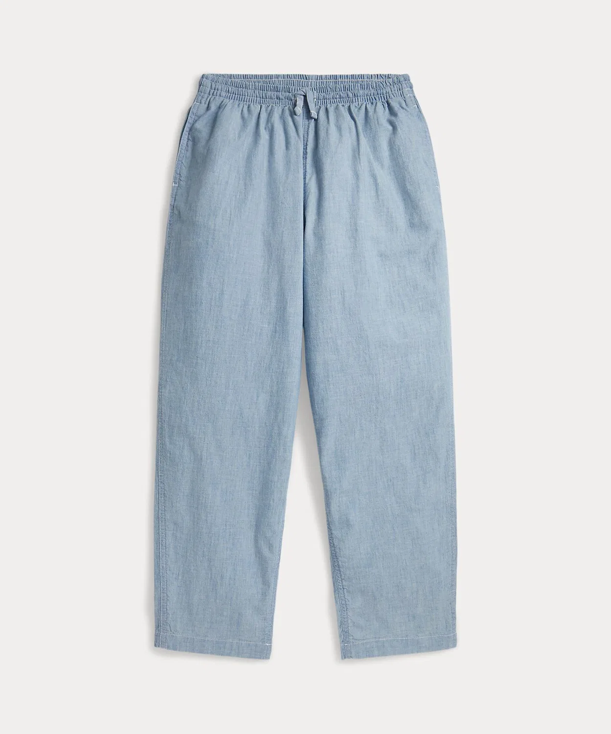 Детские брюки оверсайз из хлопкового шамбре Big Fit Cotton Chambray Pants POLO RALPH LAUREN CHILDRENSWEAR, Синий