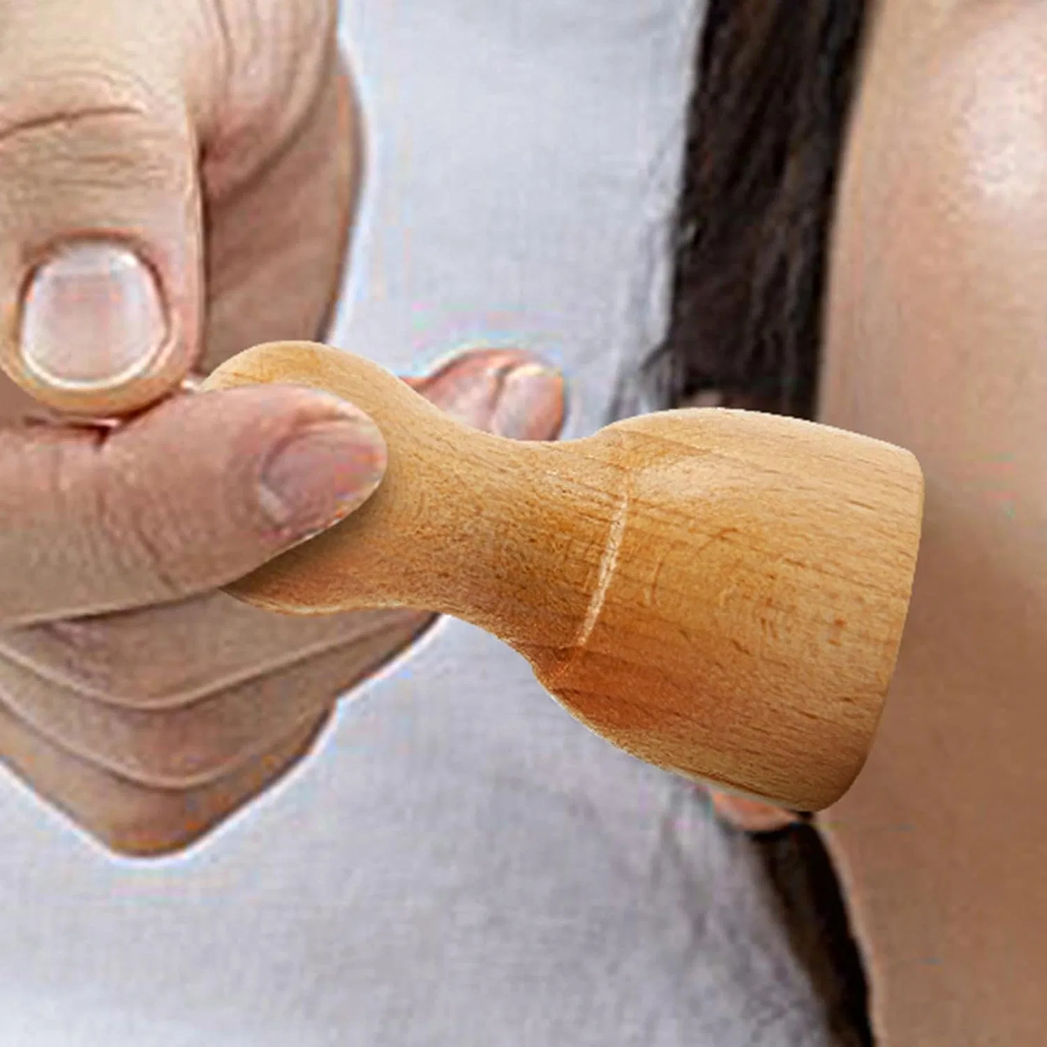 Деревянный массажер для лица Gua Sha, для тела Generic — фото 3