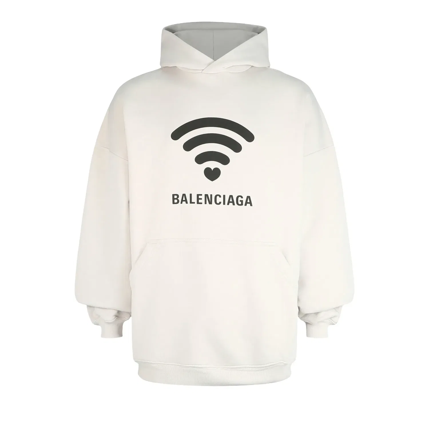 Худи Balenciaga Love с графическим принтом, белый