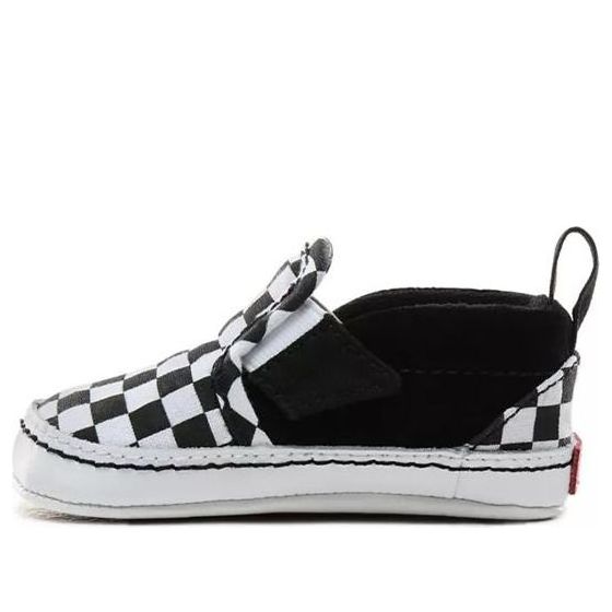 

Кроссовки slip-on v crib 'checker - black white' Vans, черный