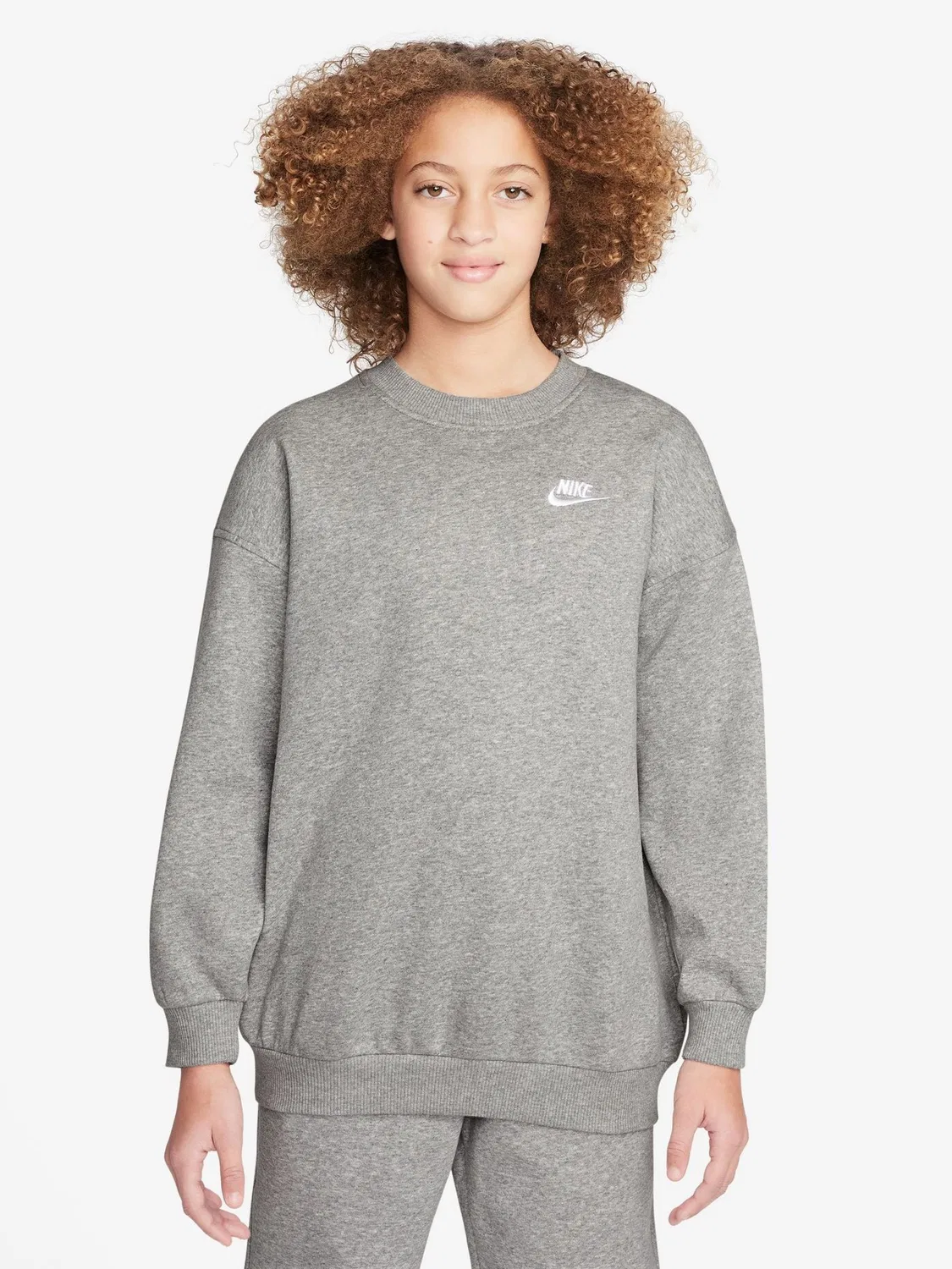 Свитшот оверсайз Nike Club Fleece, Black Chrome