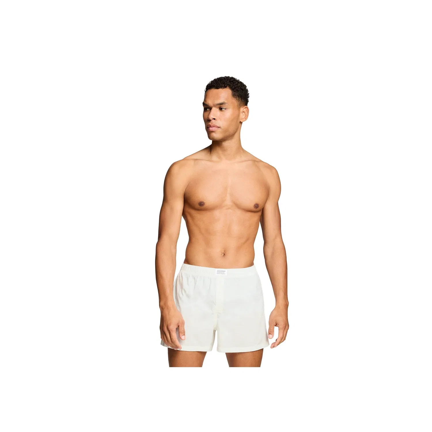 Мужские боксеры из 100% хлопка Levi's, White/Light Blue — фото 3