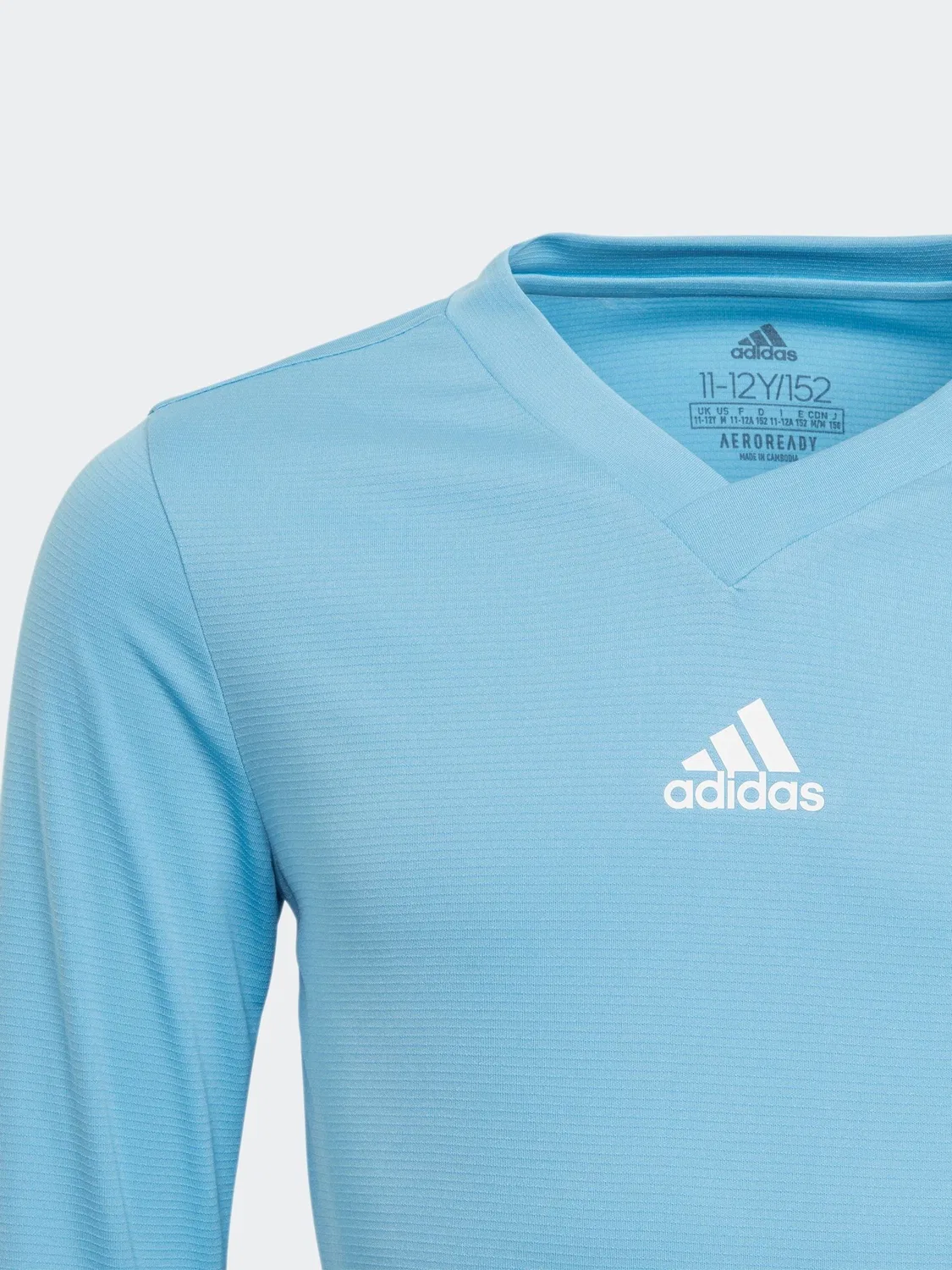 Футболка с длинным рукавом Team Base adidas, светло-голубой — фото 3