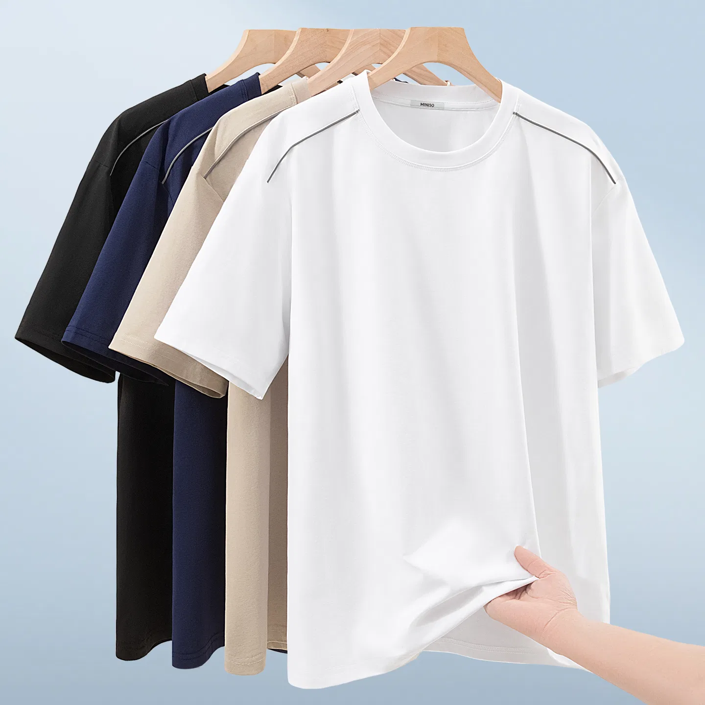 Детская футболка с быстросохнущей тканью MINISO, White (Ma's Dog Journal Chest Logo) — фото 4