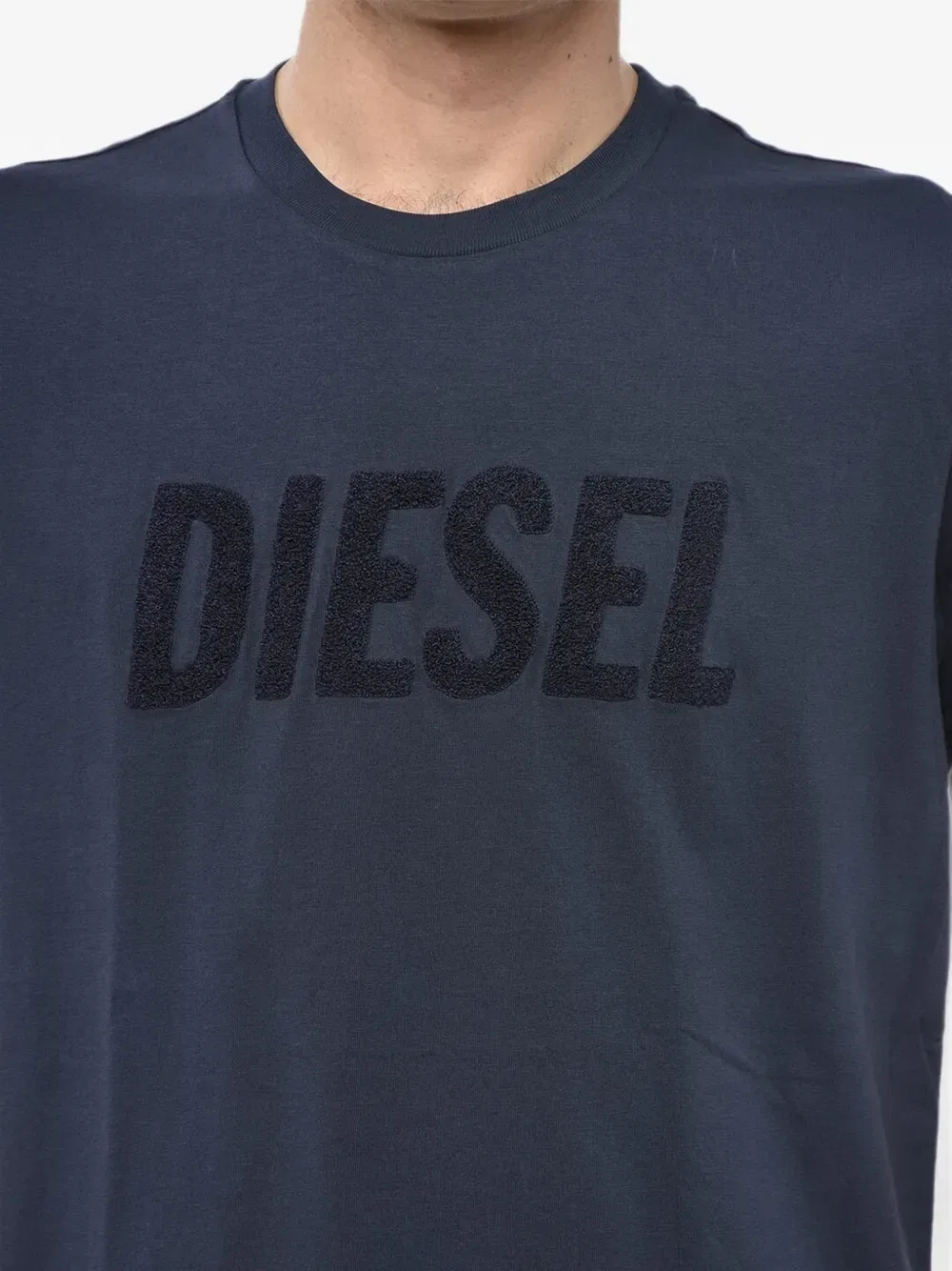 Футболка из джерси с нашивкой-логотипом Diesel, синий — фото 4