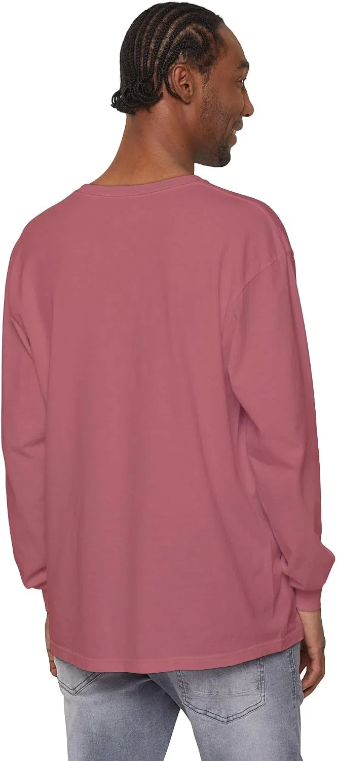 Футболка с длинным рукавом с принтом Inclusion, Comfort Colors 6014, Crimson — фото 4