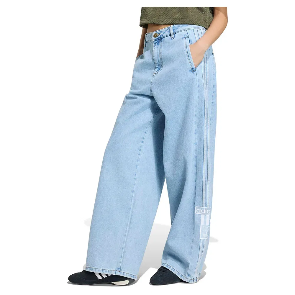 Женские джинсы с широкими штанинами Adibreak Mid-Rise Wide-Leg Adidas Originals, Blue