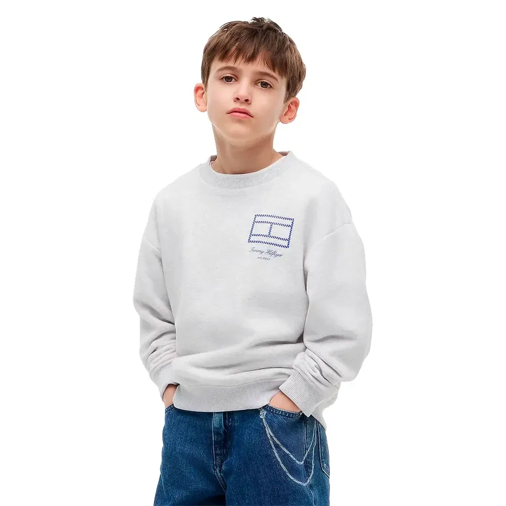 Детский свитшот для мальчиков хлопковый Tommy hilfiger, Grey