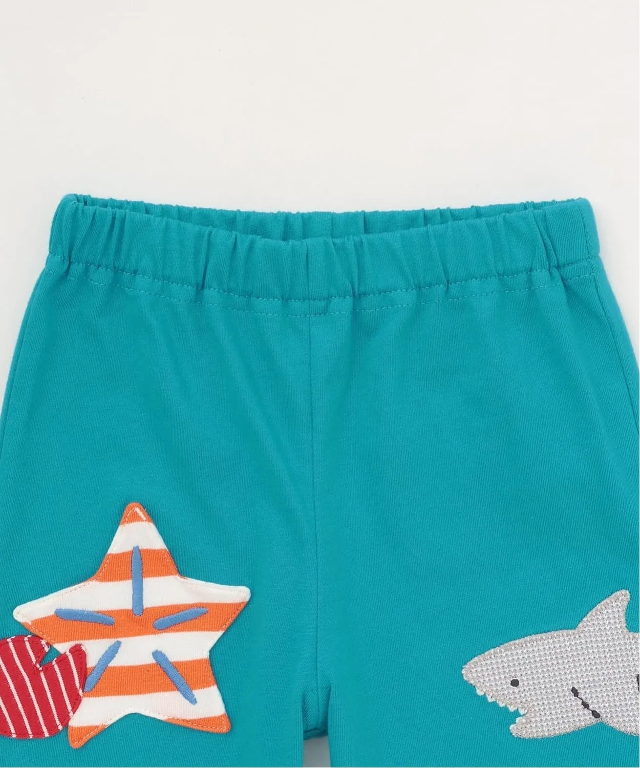 Детские шорты с принтом акулы Baby Cheer, Turquoise Blue — фото 4