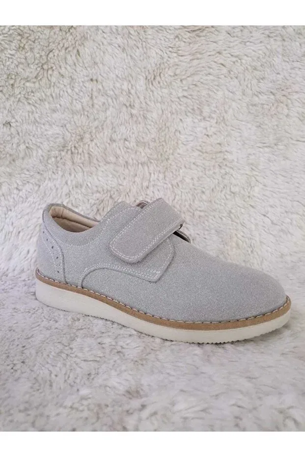 Детские туфли для мальчиков кожаные Oxford shoes Özgür Kids, Gray Stone Color