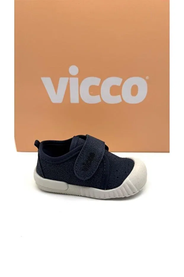 Детские ортопедические туфли на липучке Anka ii first step daily orthopedic shoes Vicco, Navy Blue — фото 2