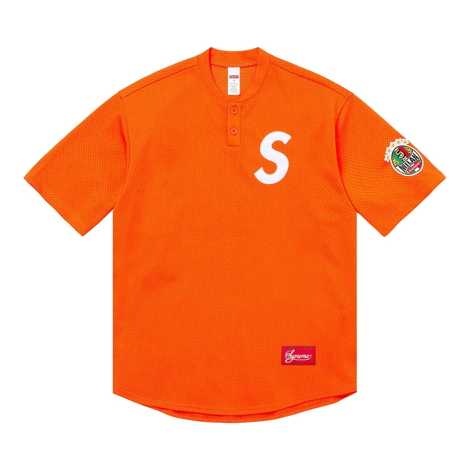 Футболка-поло Supreme Shop с логотипом S, оранжевый