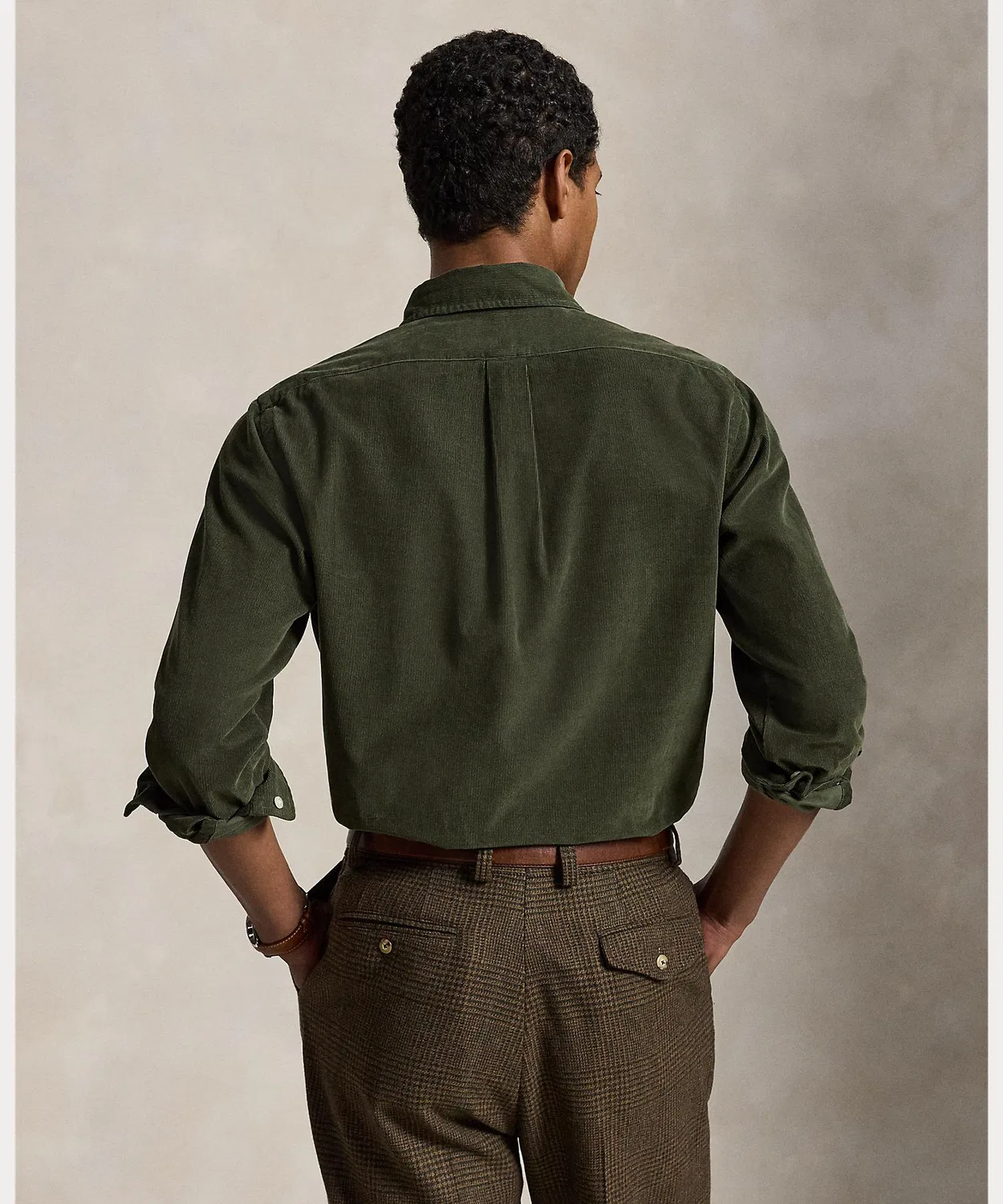 Мужская рубашка из вельвета с длинным рукавомClassic Fit POLO RALPH LAUREN, Green — фото 4