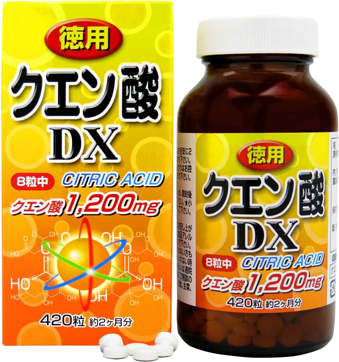 

Лимонная кислота Yuuki Pharmaceutical DX 1200 мг, 420 таблеток