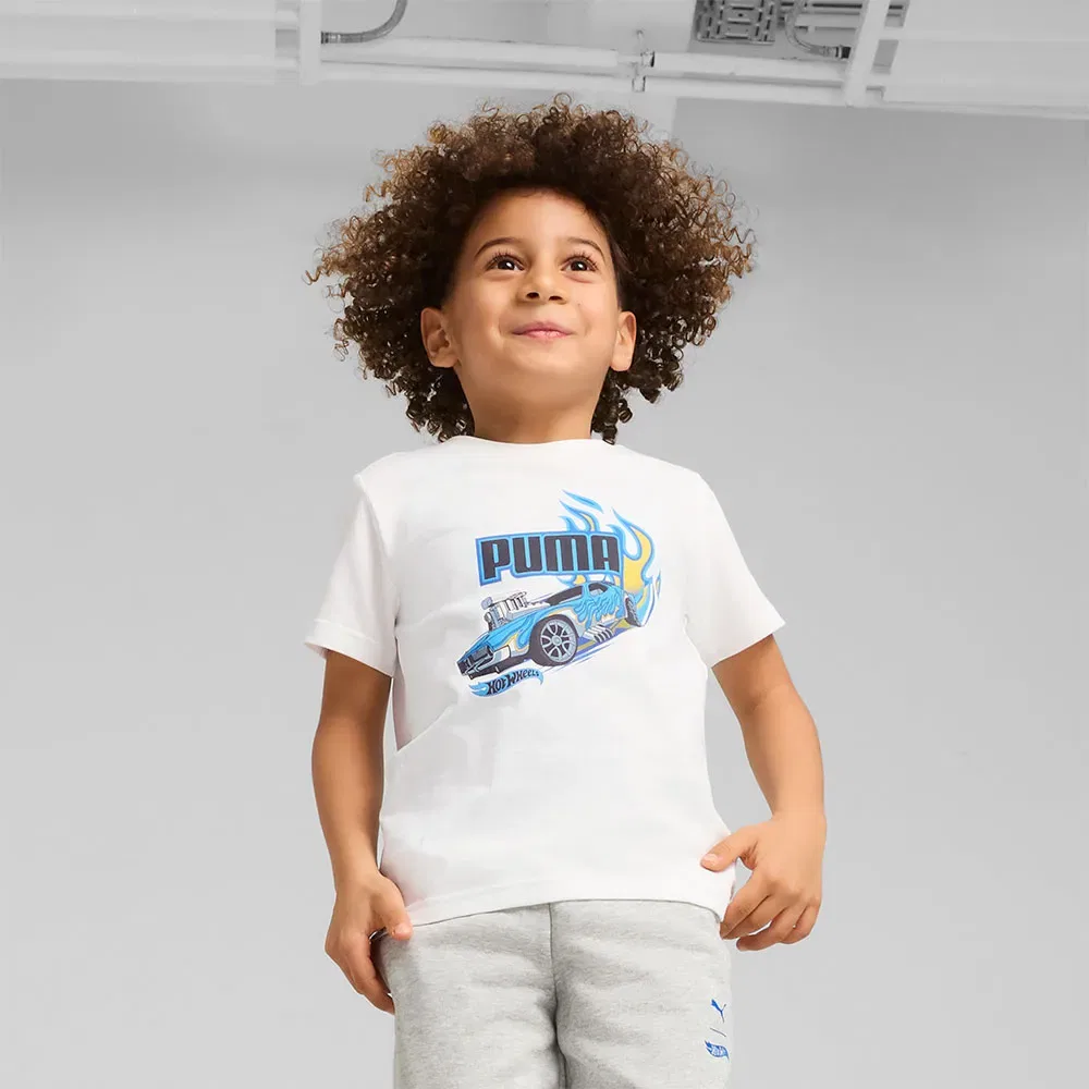 Футболка с коротким рукавом Graphic Hot Wheels Puma, белый — фото 3