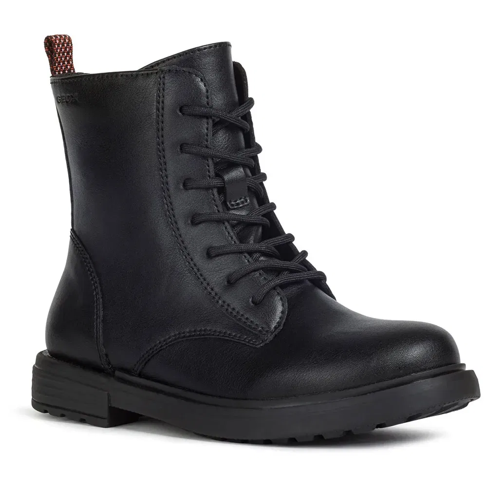 Детские ботинки для девочек с эффектом кожи Geox Eclair D, Black — фото 2