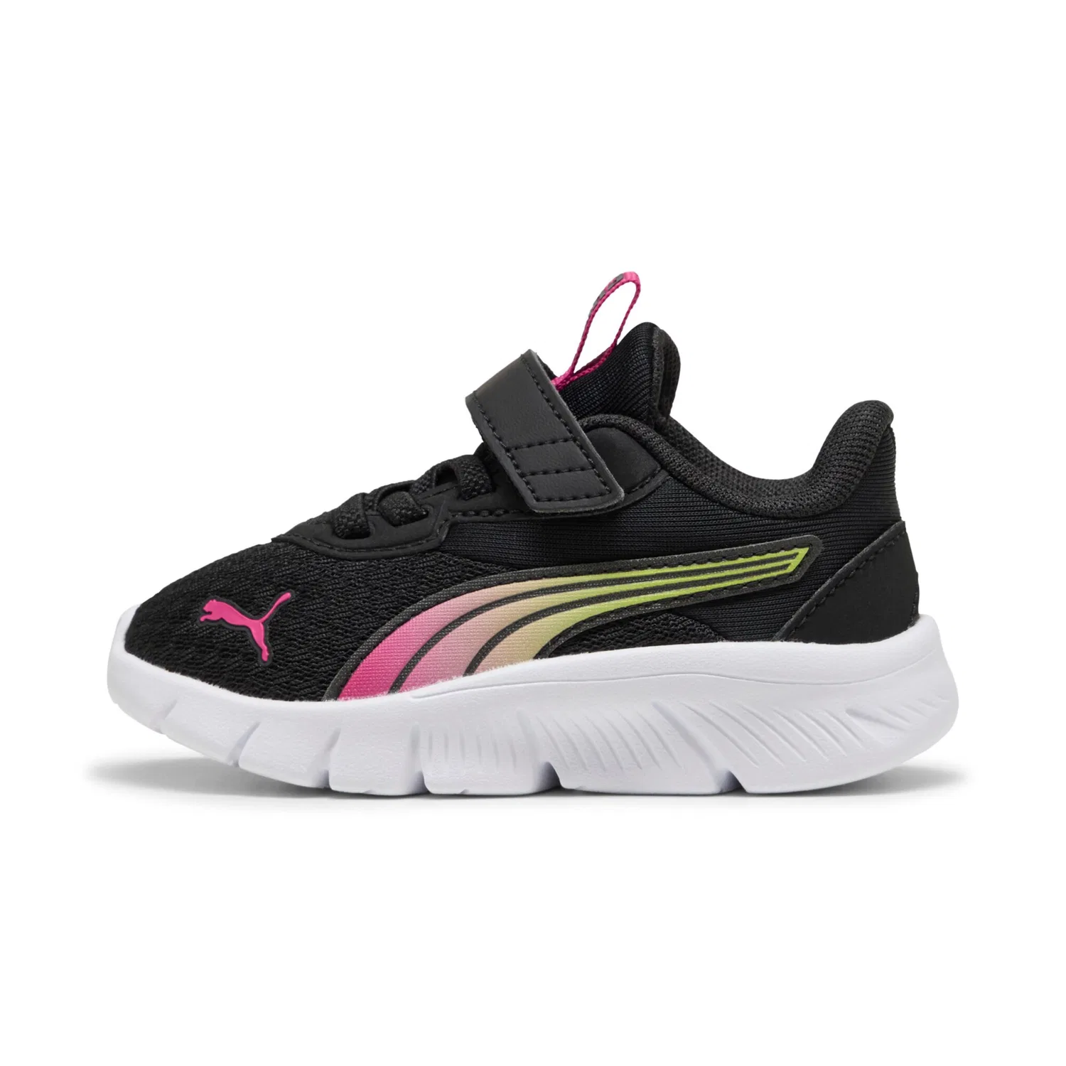 Детские кроссовки с липучкой FLEXFOCUS MODERN BLAZE FADE AC INF PUMA, Black/Pink/White — фото 2