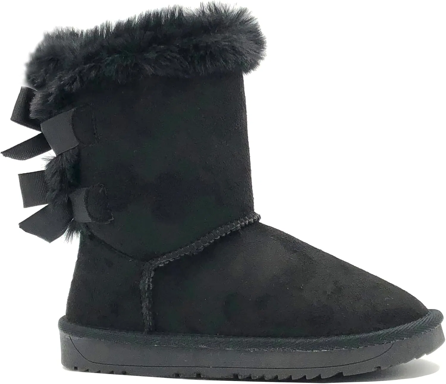 Детские зимние ботинки с искусственным мехом REDVOLUTION New Kids Classic Snow Boots Faux Fur Midcalf Outdoor Boots, Black