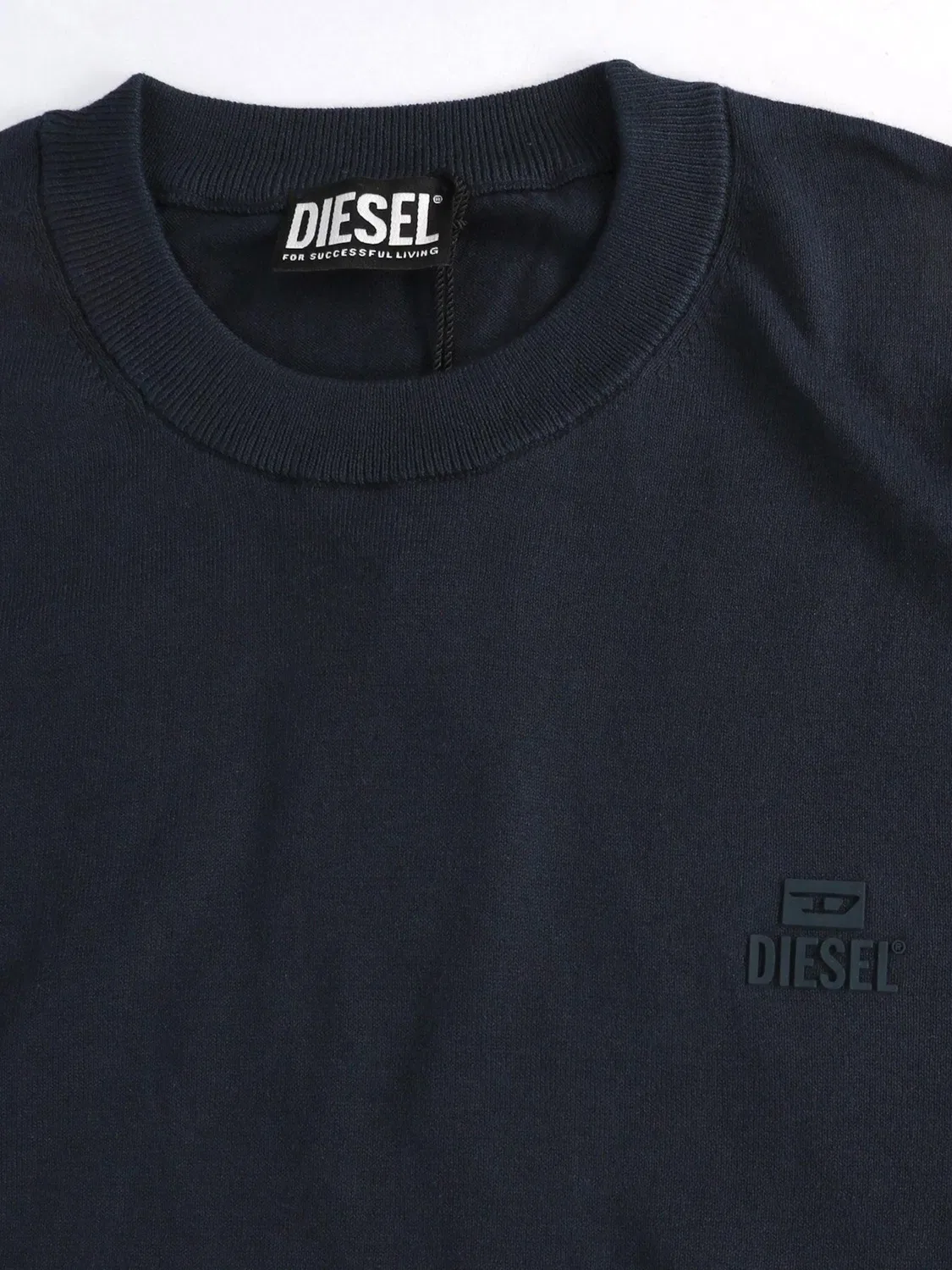 Свитер Diesel K-FREEX-NEWPRINT темно-синего цвета — фото 2