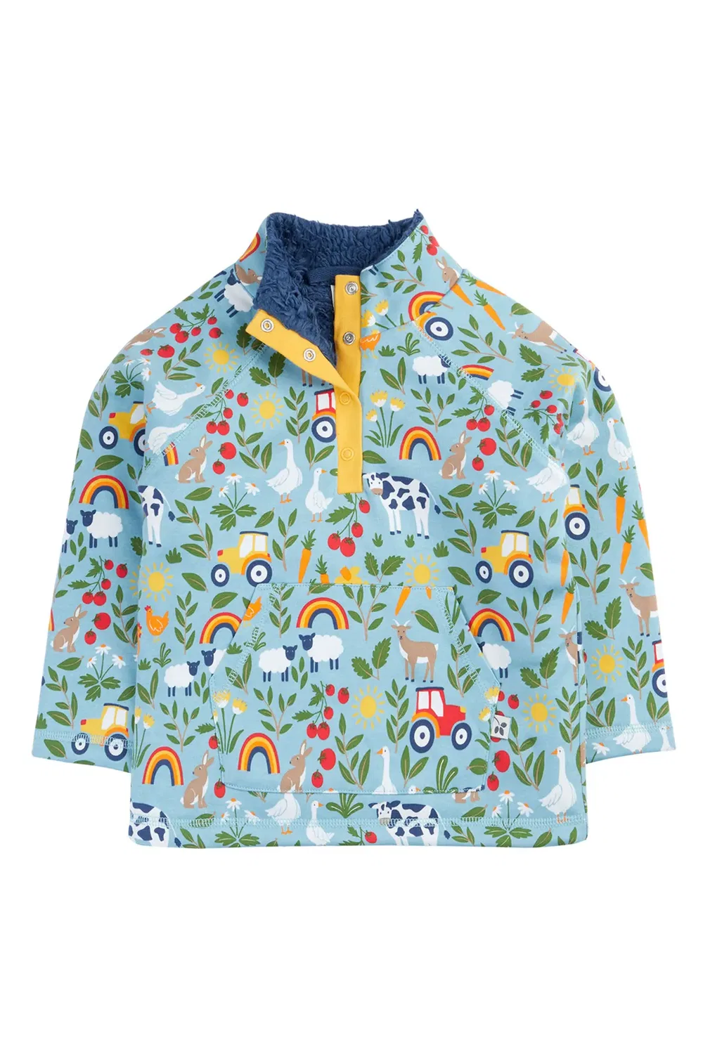Флисовый уютный свитшот Snuggle Fleece Frugi, Blue
