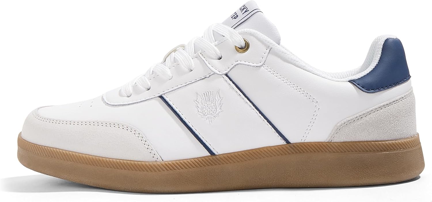 

Мужские модные кроссовки LUCKY STEP, повседневная обувь, ретро, замша, натуральная кожа, для скейтборда, тенниса и ходьбы, белый