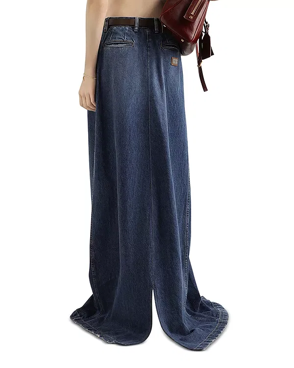 Женская джинсовая юбка макси Dolce & Gabbana, Medium Blue — фото 2