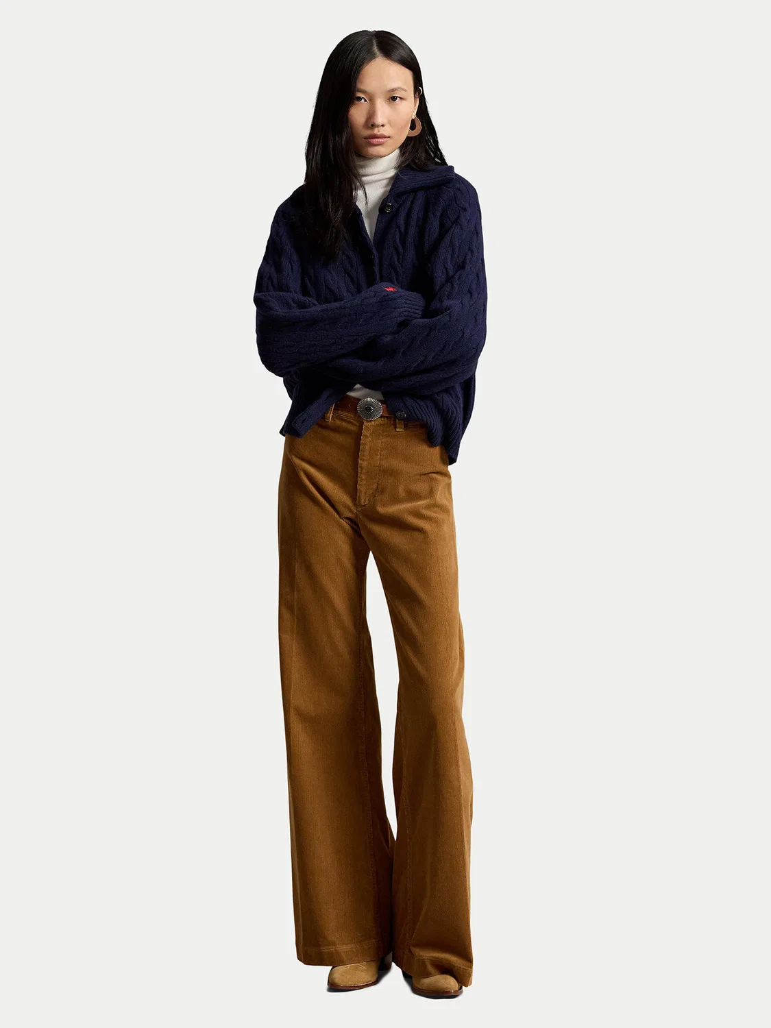 Женские брюки клеш Polo Ralph Lauren, светло-коричневый — фото 2
