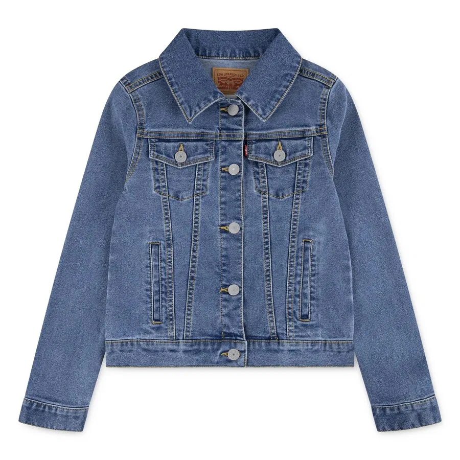 Детская джинсовая куртка для межсезонья, синего цвета Levi'S Kids
