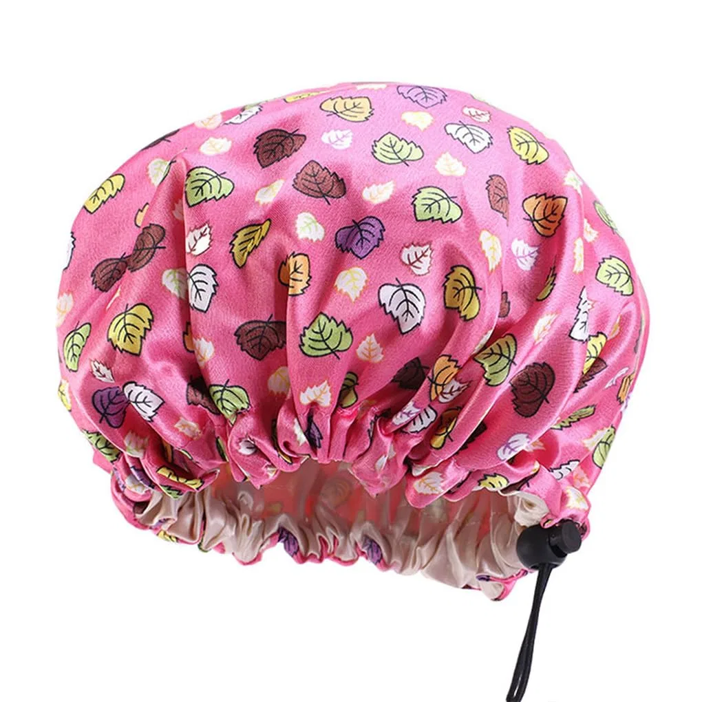 Детская шапочка для душа с регулируемой застежкой, Satin, KIXZSAZ, Blatt Rosa