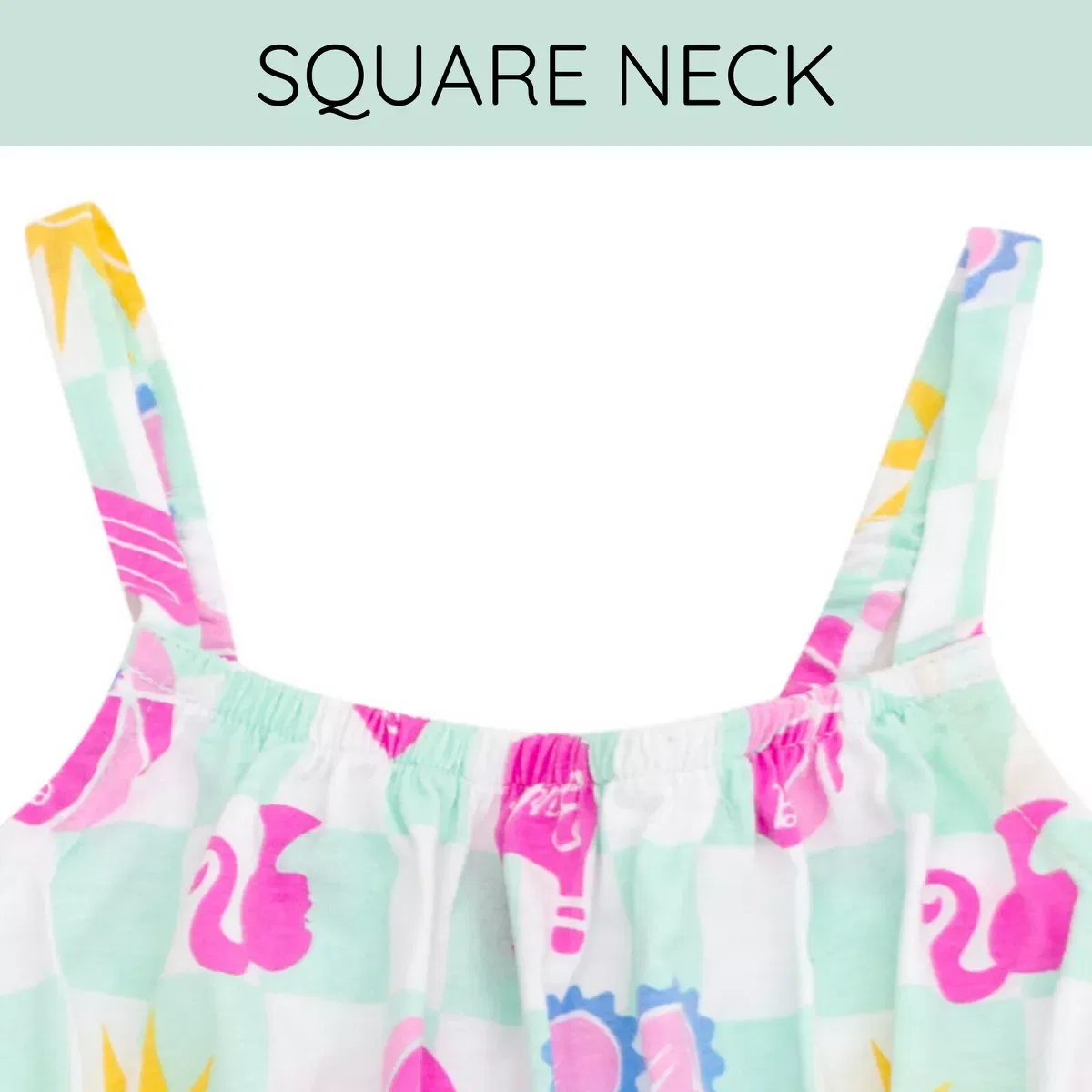 Детское платье-сарафан без рукавов Barbie Square Neck Cami Dress Barbie, Pale Turquoise — фото 4
