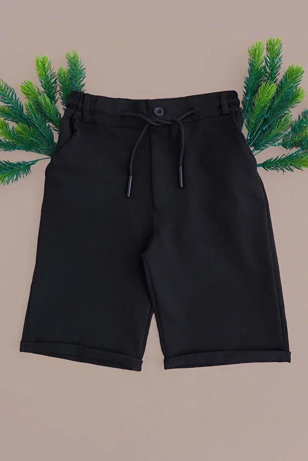 Детские шорты для мальчиков с двойными карманами Fulla Moda, Black