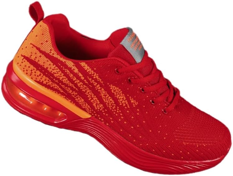 

Мужские спортивные кроссовки с воздушной подушкой- дышащие, на шнуровке, подходят для бега, баскетбола, фитнеса и тренировок в зале Hoalox, красный