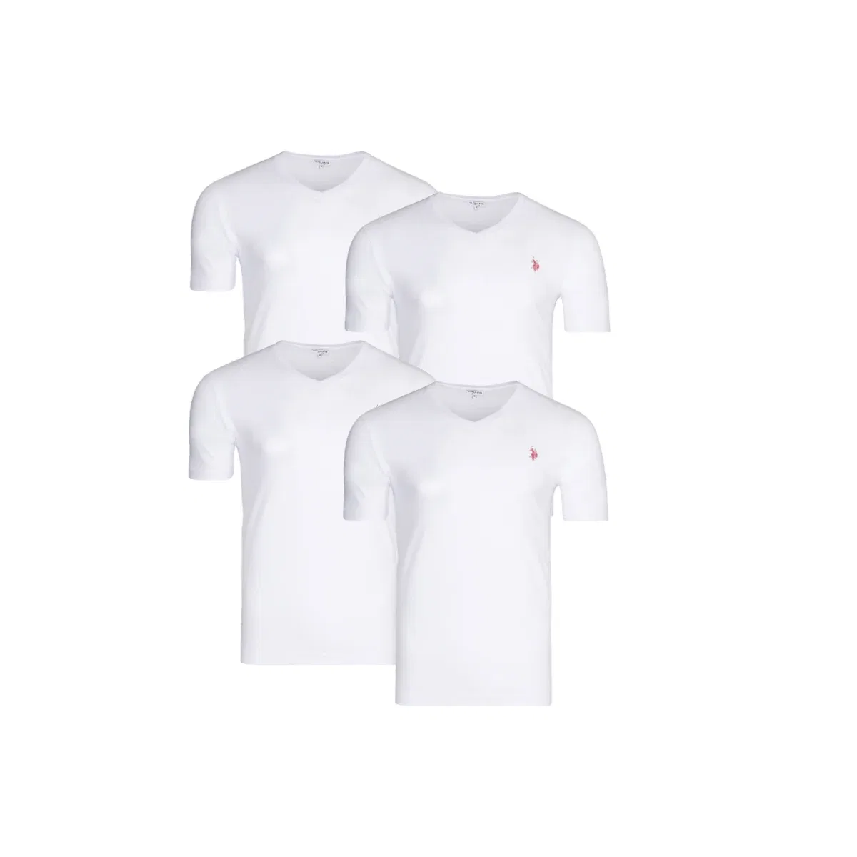 Мужская футболка с круглым вырезом 4er Pack U.S. Polo Assn., White