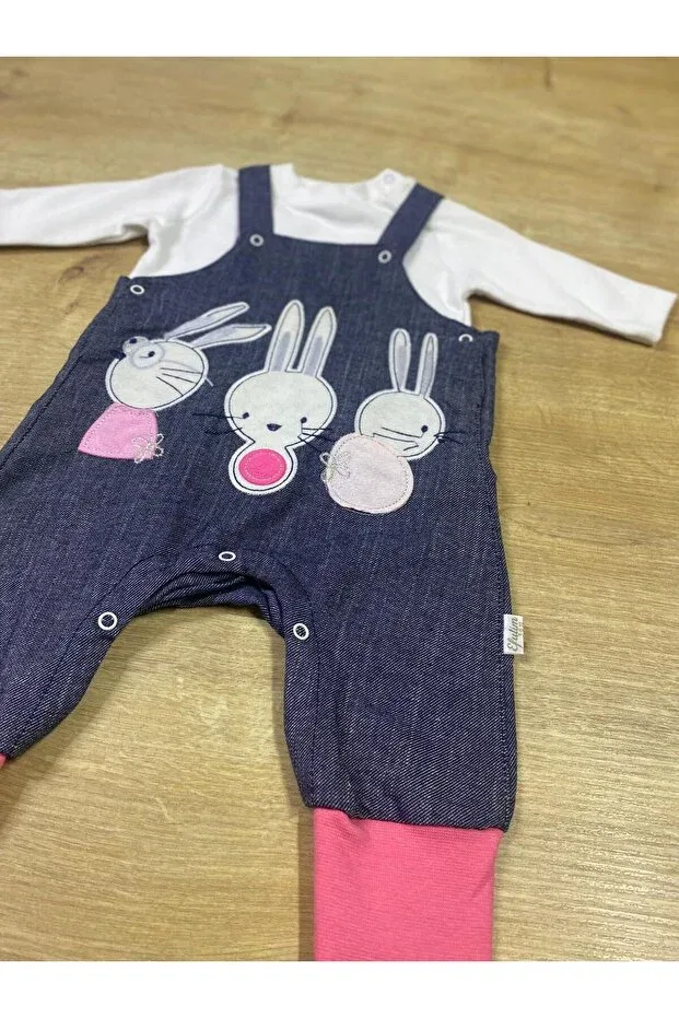 Детский комбинезон для девочек с принтом Babyhola, Fuchsia — фото 3