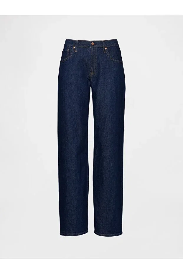 Женские джинсы с широкой штаниной Gap, Denim Blue-000 — фото 3