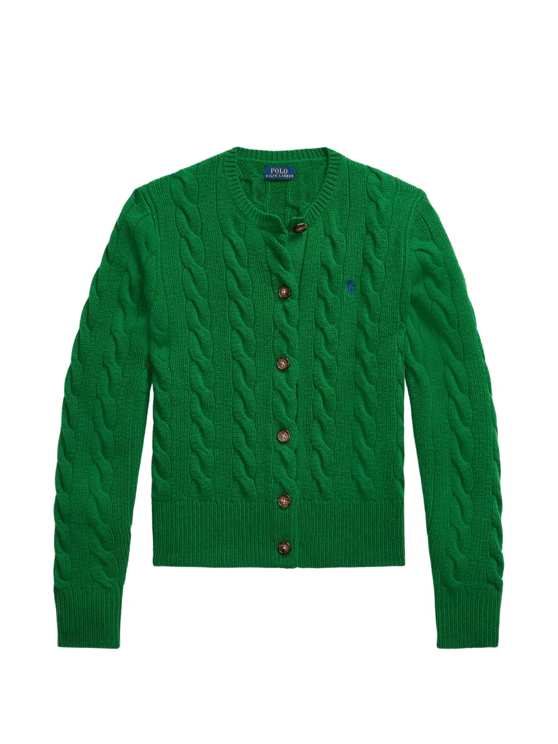 Polo Ralph Lauren Кардиган с узором «косы» зеленый