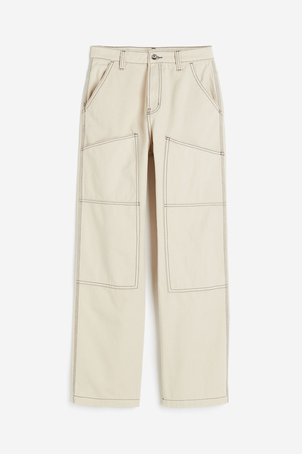 

Брюки H&M Twill Worker, светло-бежевый