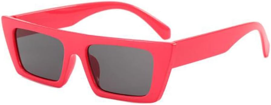 

Солнцезащитные очки на толстой дужке с защитой от УФ-излучения, простые квадратные очки для женщин и мужчин (розово-красный с серыми вкраплениями) Weloveushop, Rose Red Gray Flakes