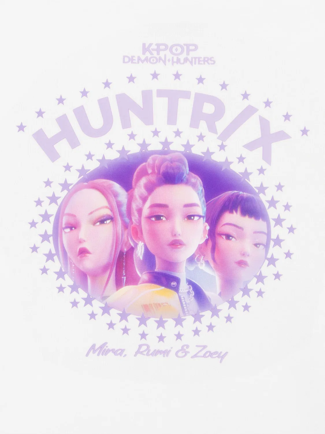 Свитшот с принтом Huntrix, K-Pop Demon Hunters Character, белый — фото 3