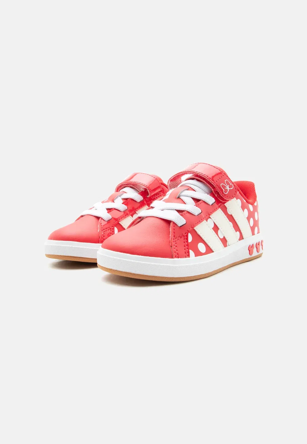 Кроссовки Grand Court Minnie унисекс Adidas Performance, Pure Ruby/Off White/Footwear White — фото 2
