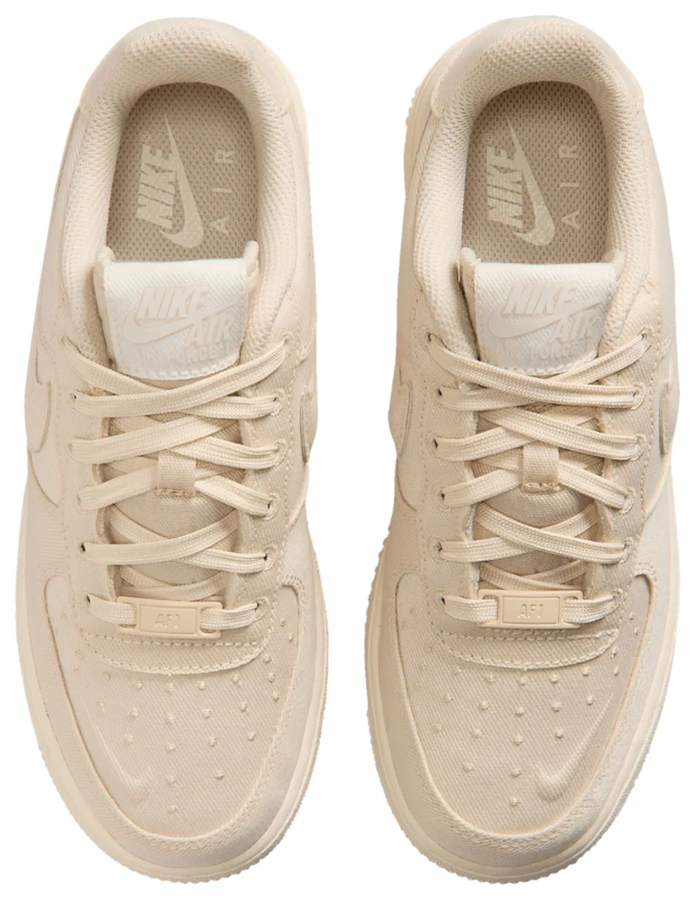 Детские кеды с верхом из канваса Nike Air Force 1 KI Canvas, Beach/Coconut Milk/Beach — фото 4