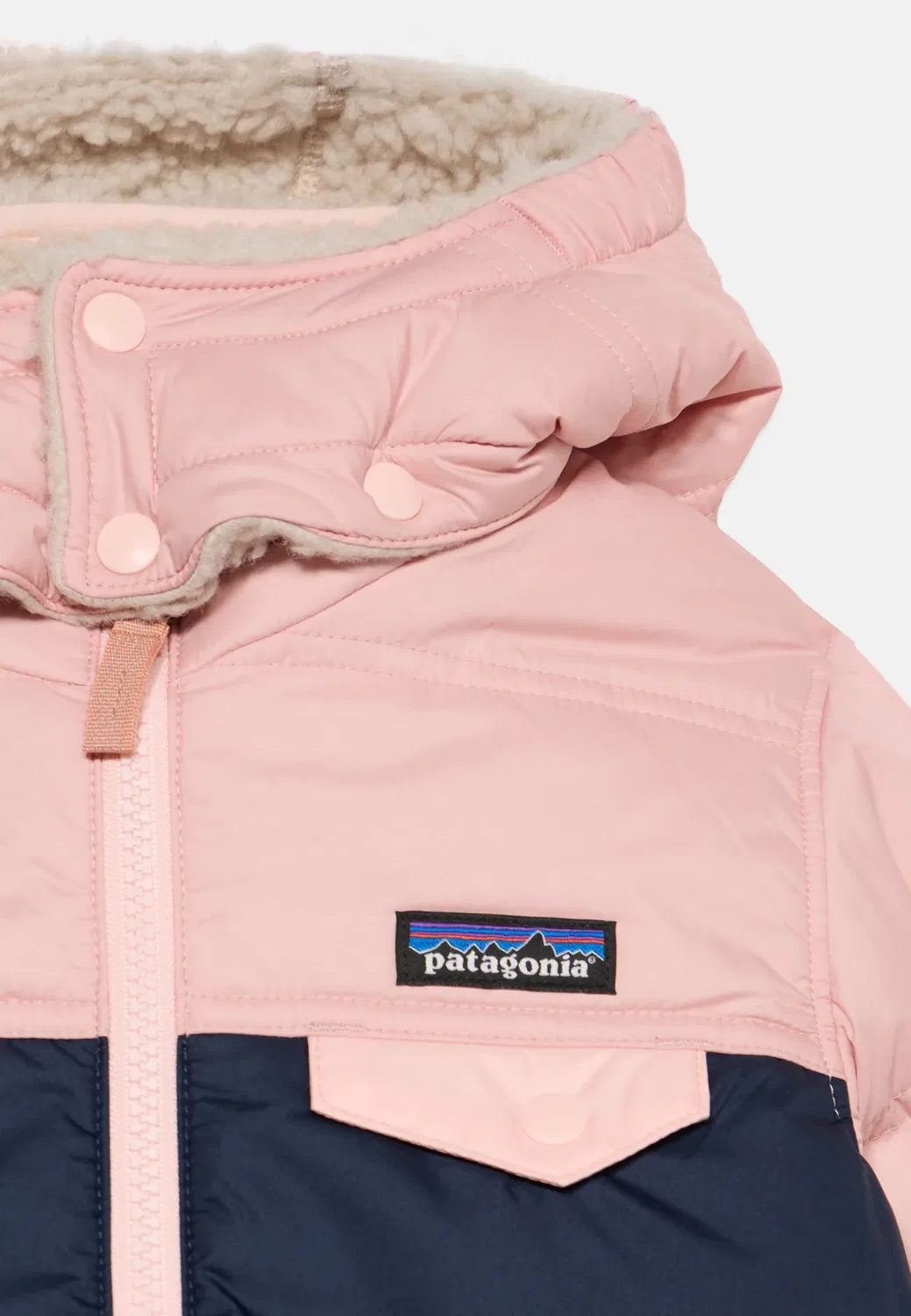 Двусторонняя зимняя куртка унисекс с изображением трибблов Patagonia, New Navy/Mallow Pink — фото 4