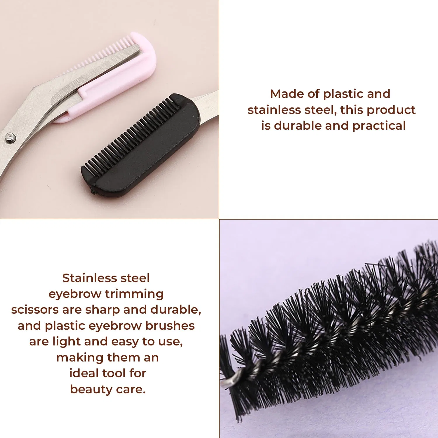 Набор для бровей Eyebrow Beauty Kit, 52 предмета, OVDGWC, пластик, нержавеющая сталь, 13x5.4 см, 20 г — фото 3