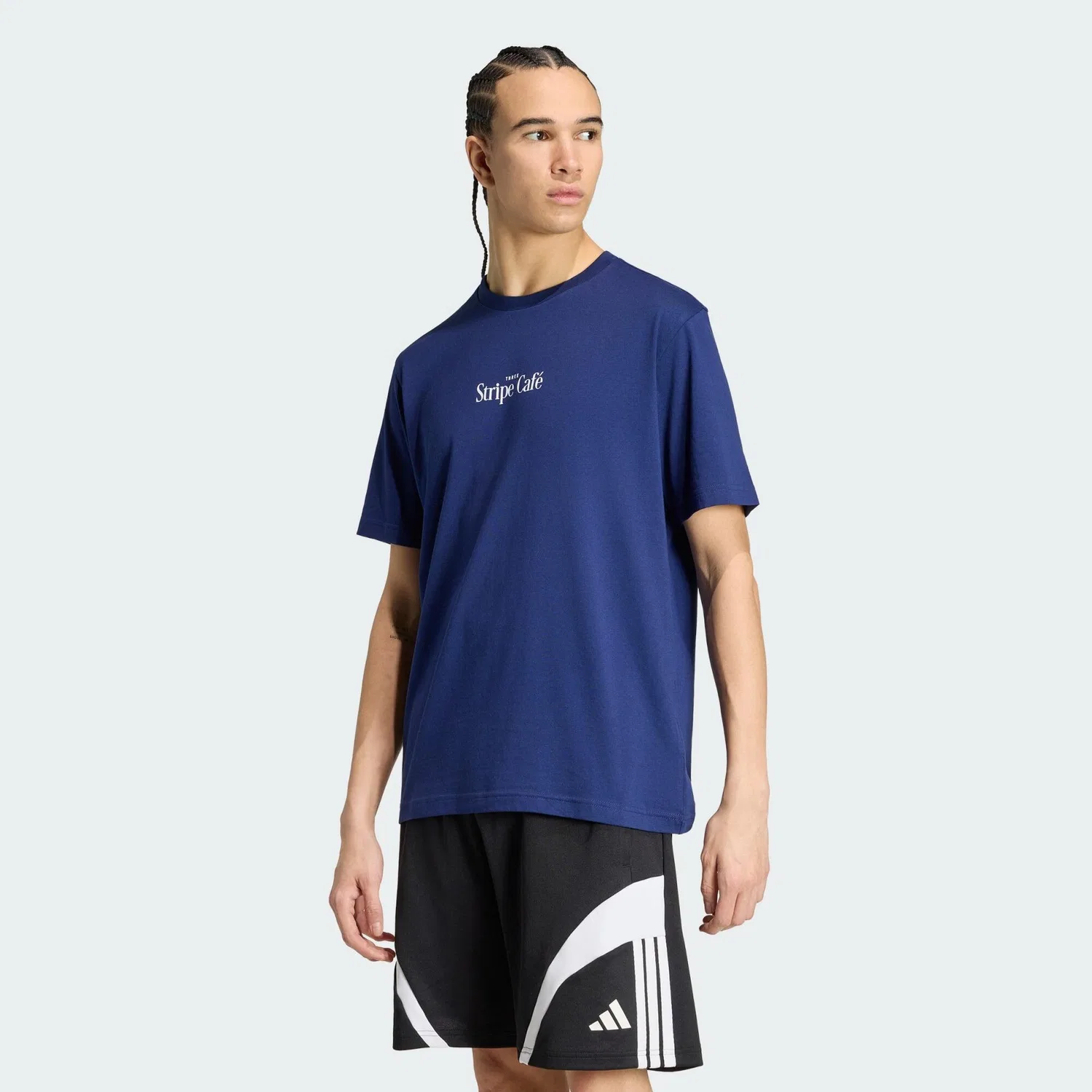 Мужская футболка с графическим принтом Coffee Cafe Donut Bag Grafik T-Shirt Adidas, Dunkelblau