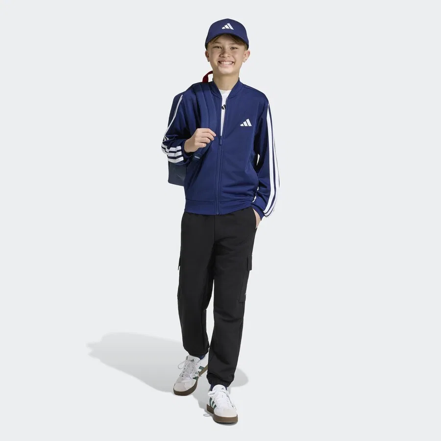 Спортивная толстовка на молнии ADIDAS SPORTSWEAR темно-синего цвета