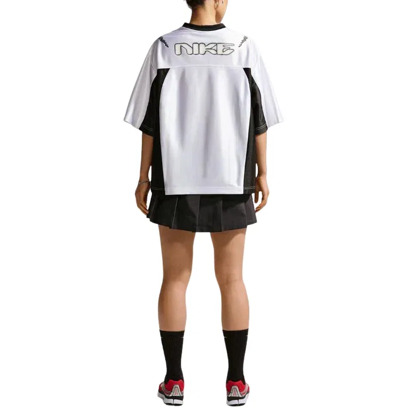 Женская джерси Nike Sportswear Oversized White Black IQ6138-101, белый — фото 3