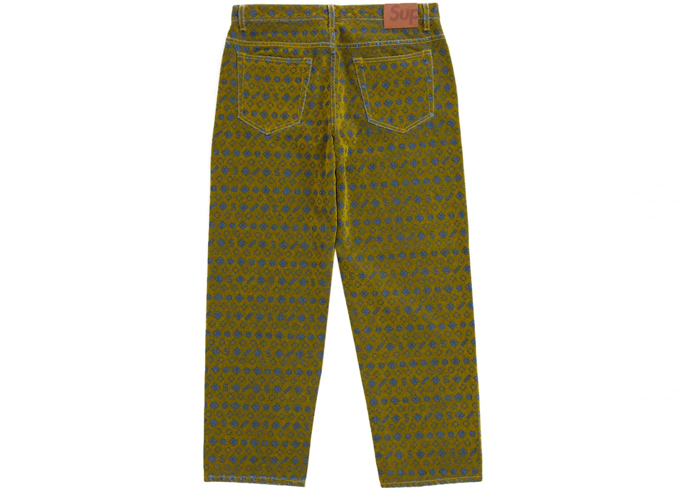 Мужские джинсы свободного кроя с флокированным покрытием Supreme Jean, Mustard — фото 2