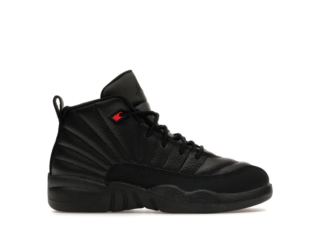 Детские кроссовки с высоким контрастом Jordan 12 Retro Bloodline Jordan, Black/Black/Varsity Red