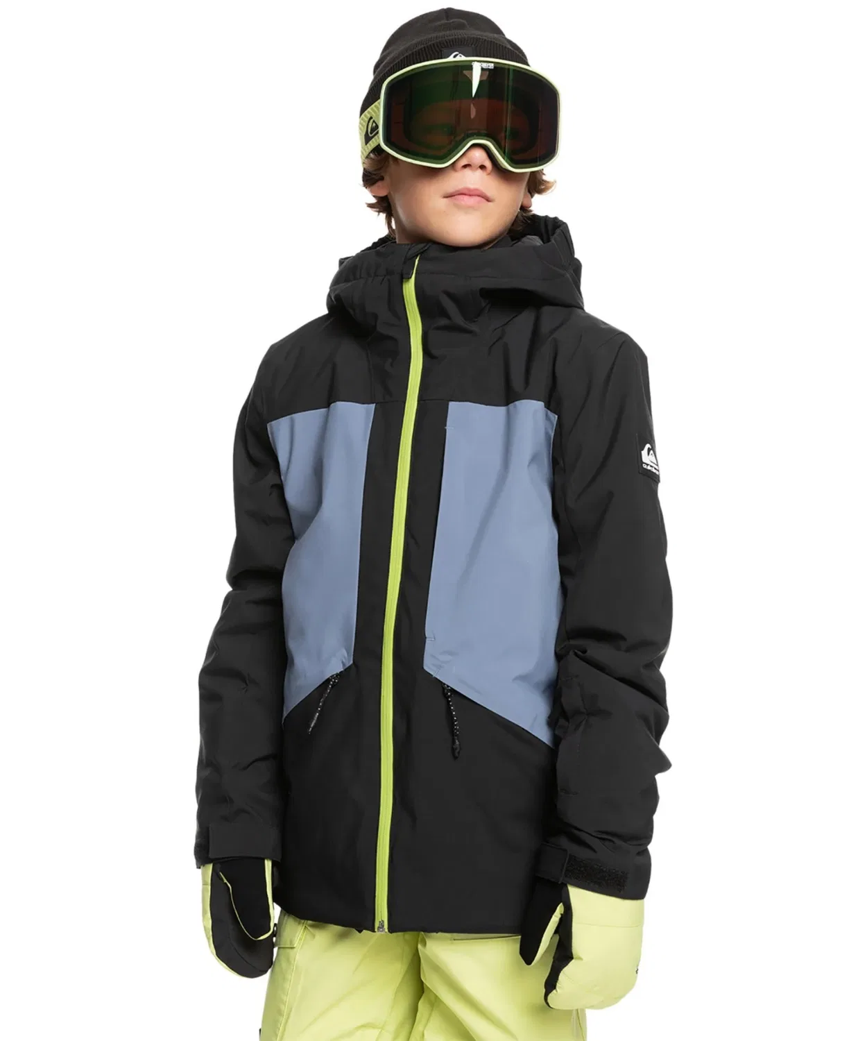 Детская горнолыжная куртка с водоотталкивающей пропиткой Quiksilver AMBITION YOUTH JK, Khaki — фото 2