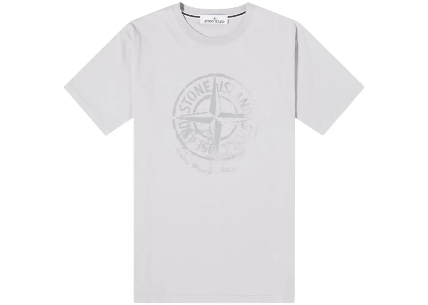Мужская футболка с принтом Stone Island Reflective One Badge Print T-shirt, Dust